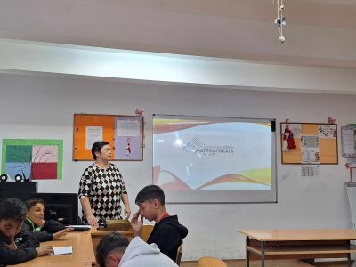 ,,14 март- Международен ден на математиката и Световен ден на числото Пи" с учениците от 7б клас. - ОУ Христо Ботев - Бургас, Победа