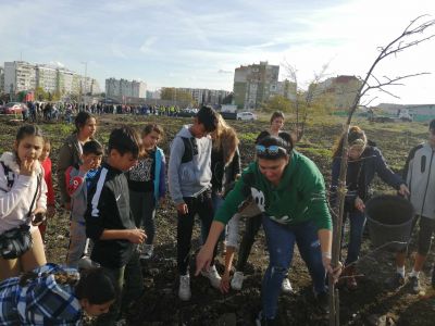 засаждане на дървета - ОУ Христо Ботев - Бургас, Победа